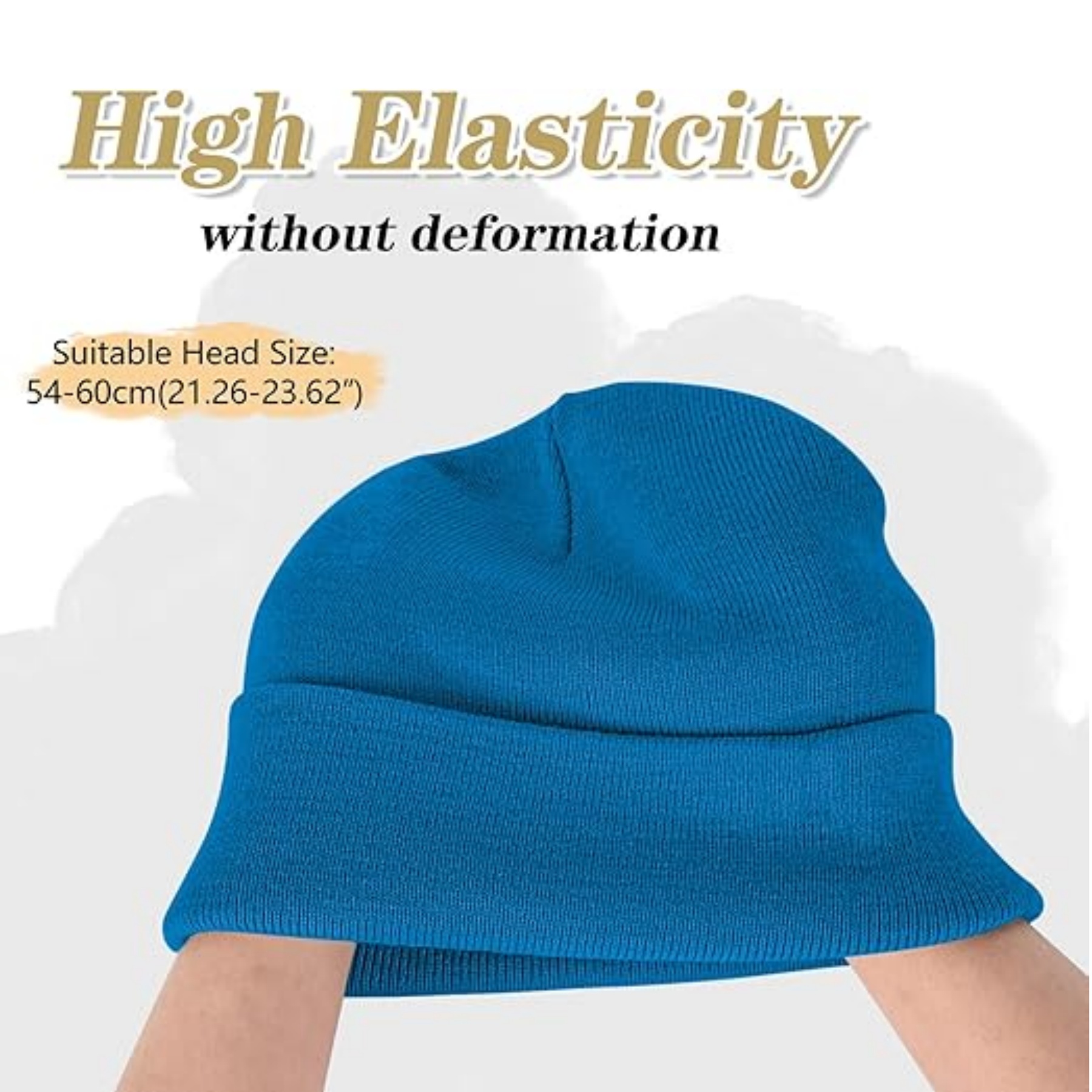 Unisex Winter Acrylic Knit Cuffed Beanie Hats 2