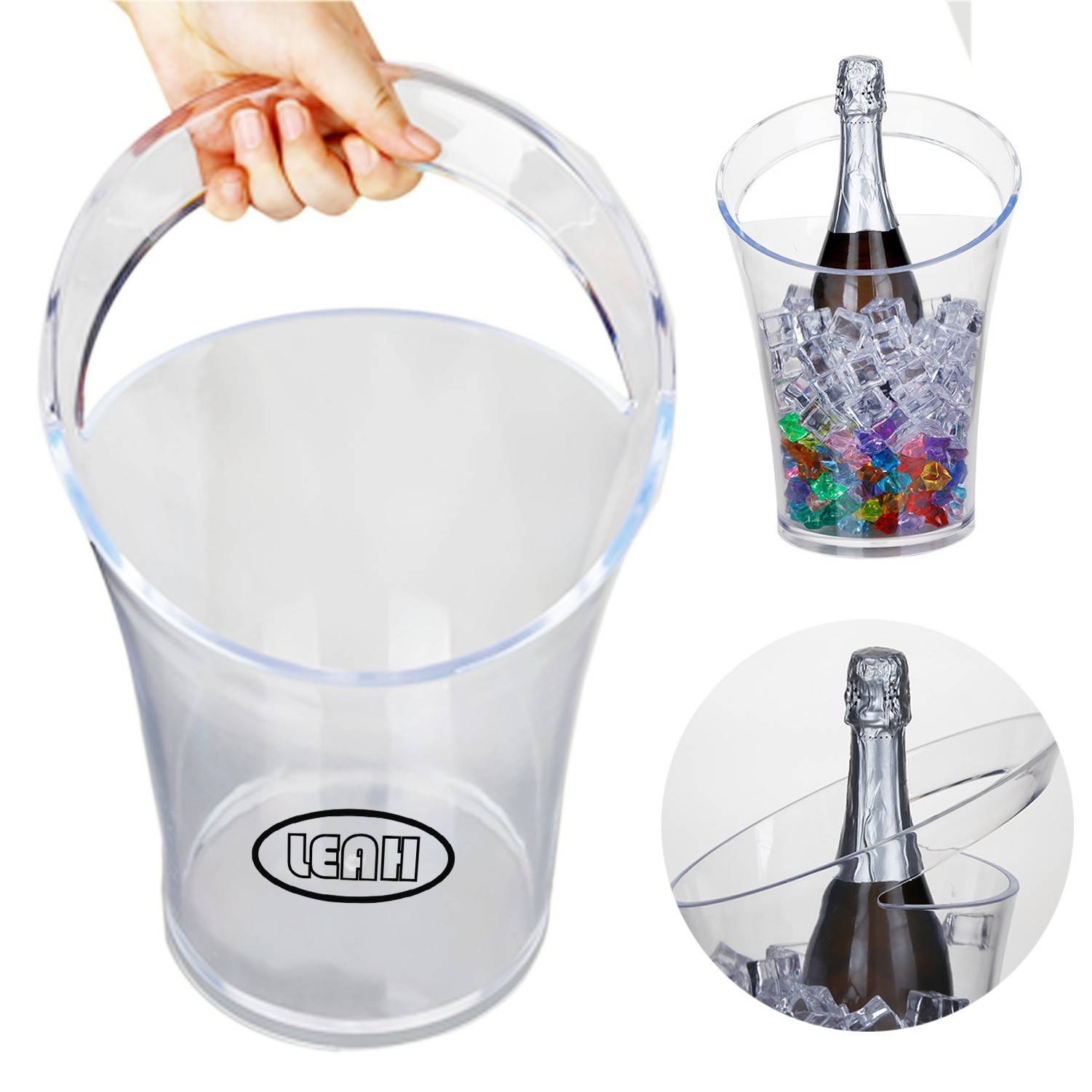 Clear Acrylic Plastic Ice Bucket 4