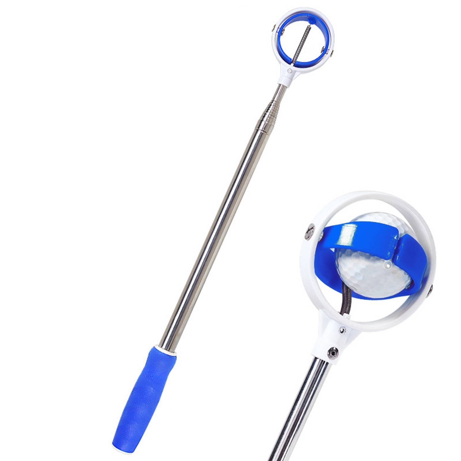 Telescopic Golf Ball Retriever with Spring Release Head 5