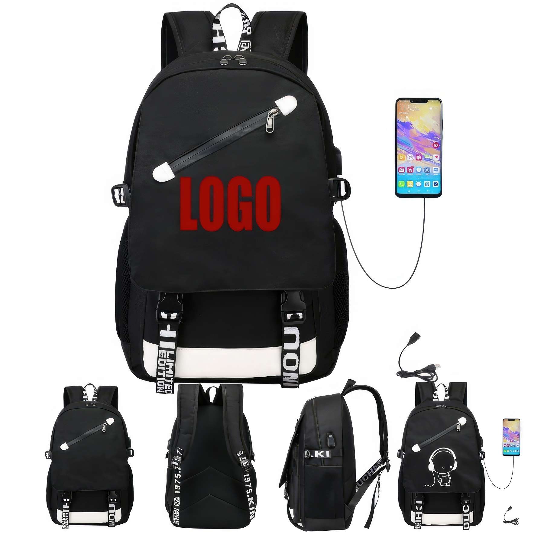 Custom  Luminous Backpacks with Customizable Pattern 2