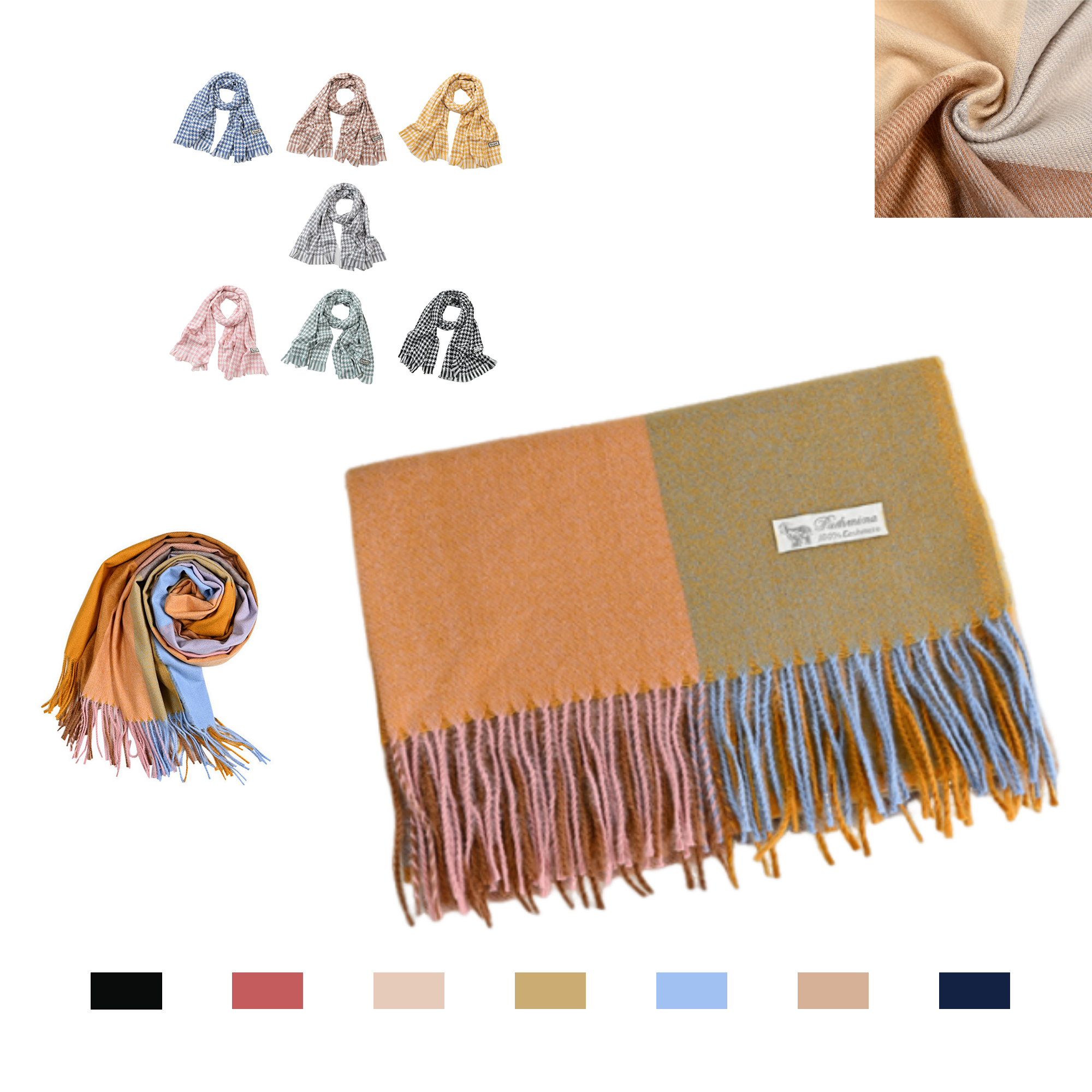 Cashmere Scarf Tassel Shawl 2