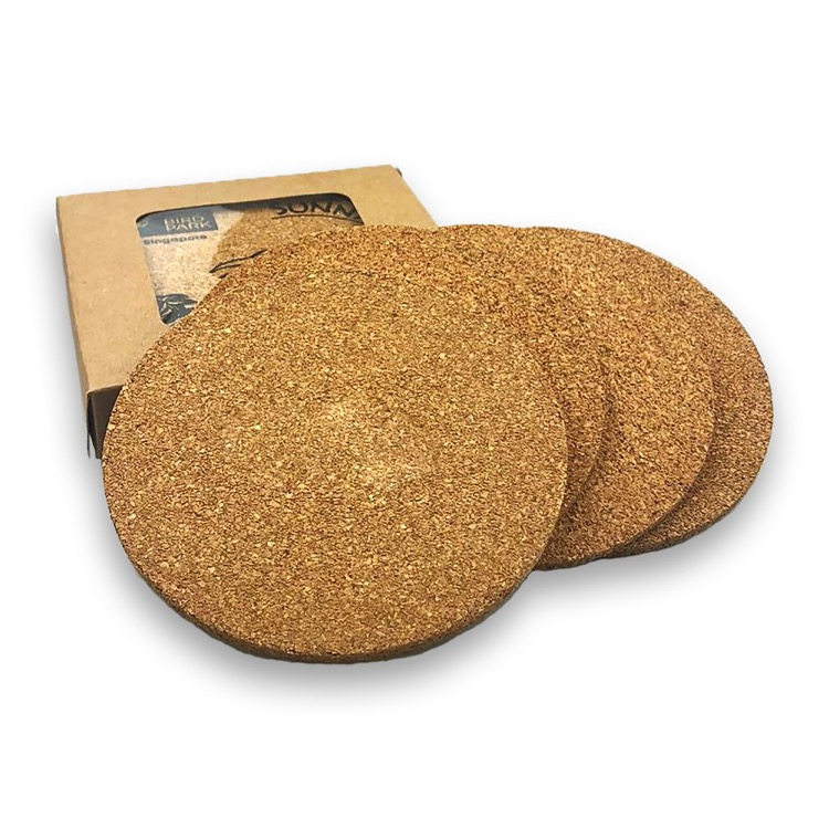 Vineyards Cork Coaster Round Set of 4 3