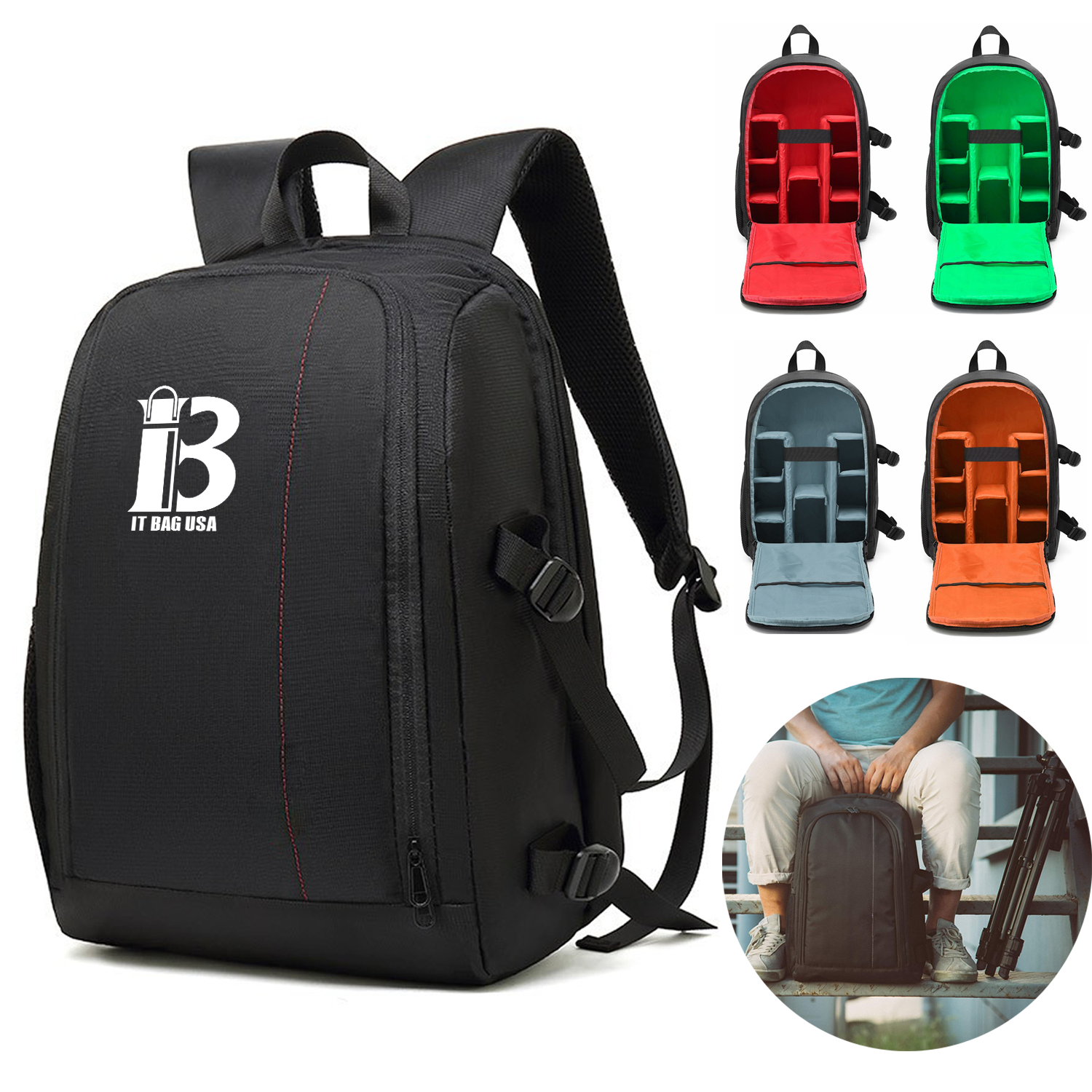 Camera Bag With Water Resistant Shockproof Partition