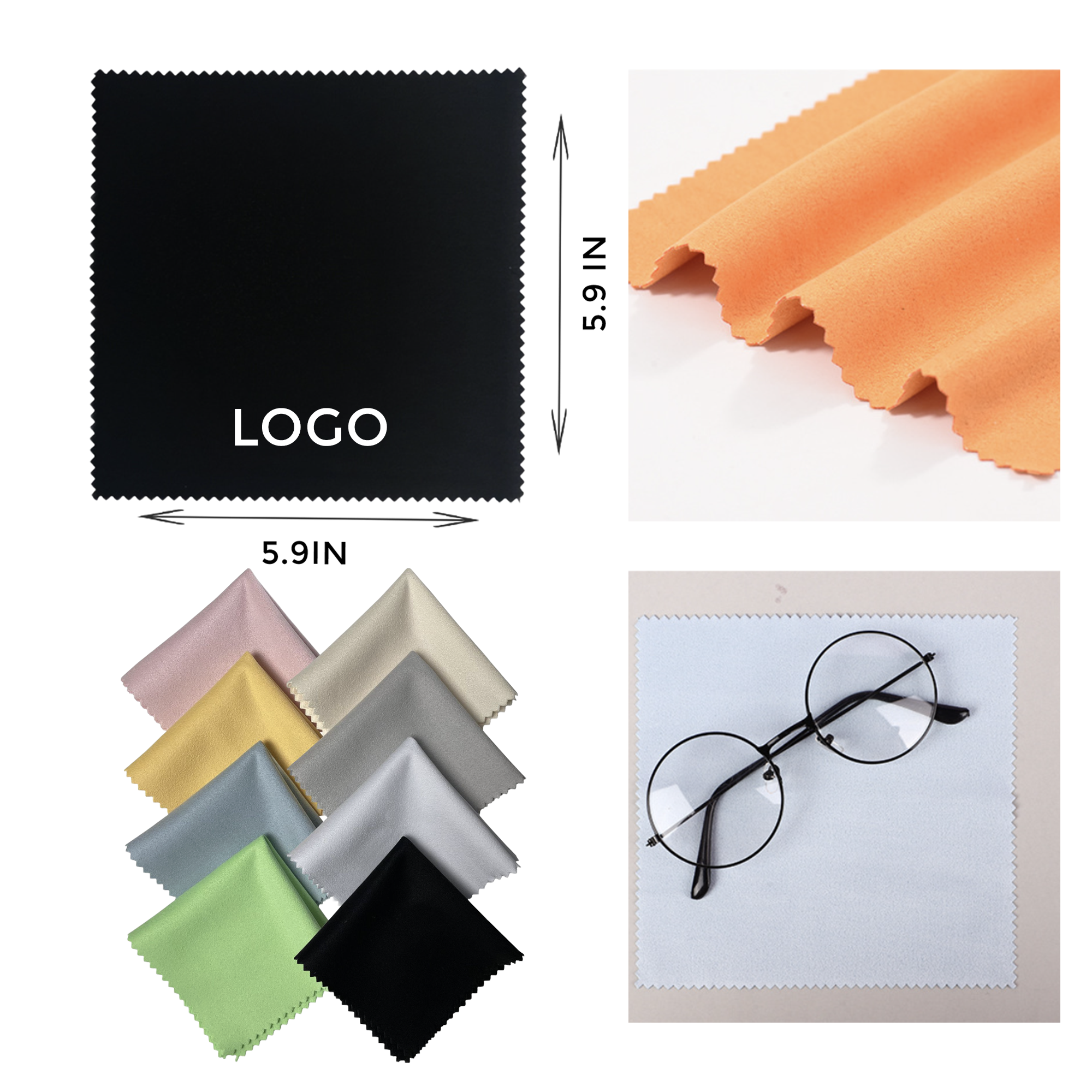 MOQ 10 PCS Durable Ultra - Fine Fiber Eyeglass Cloth 2