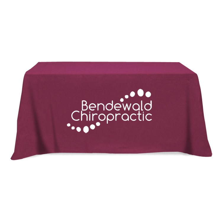 Flat 3-sided Table Cover - fits 6 foot standard table: Poly-Cotton 9