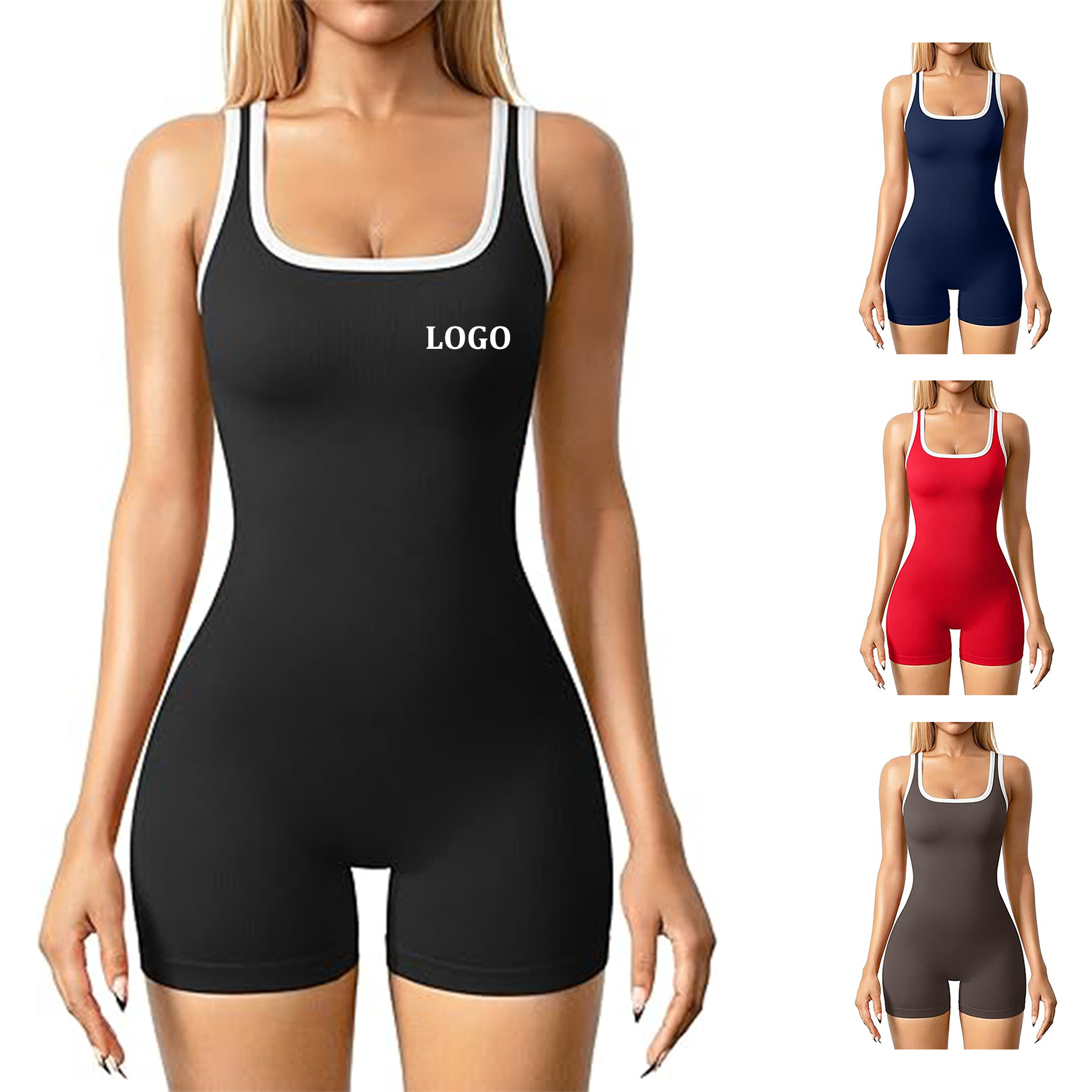 Women One Piece Tank Romper 6