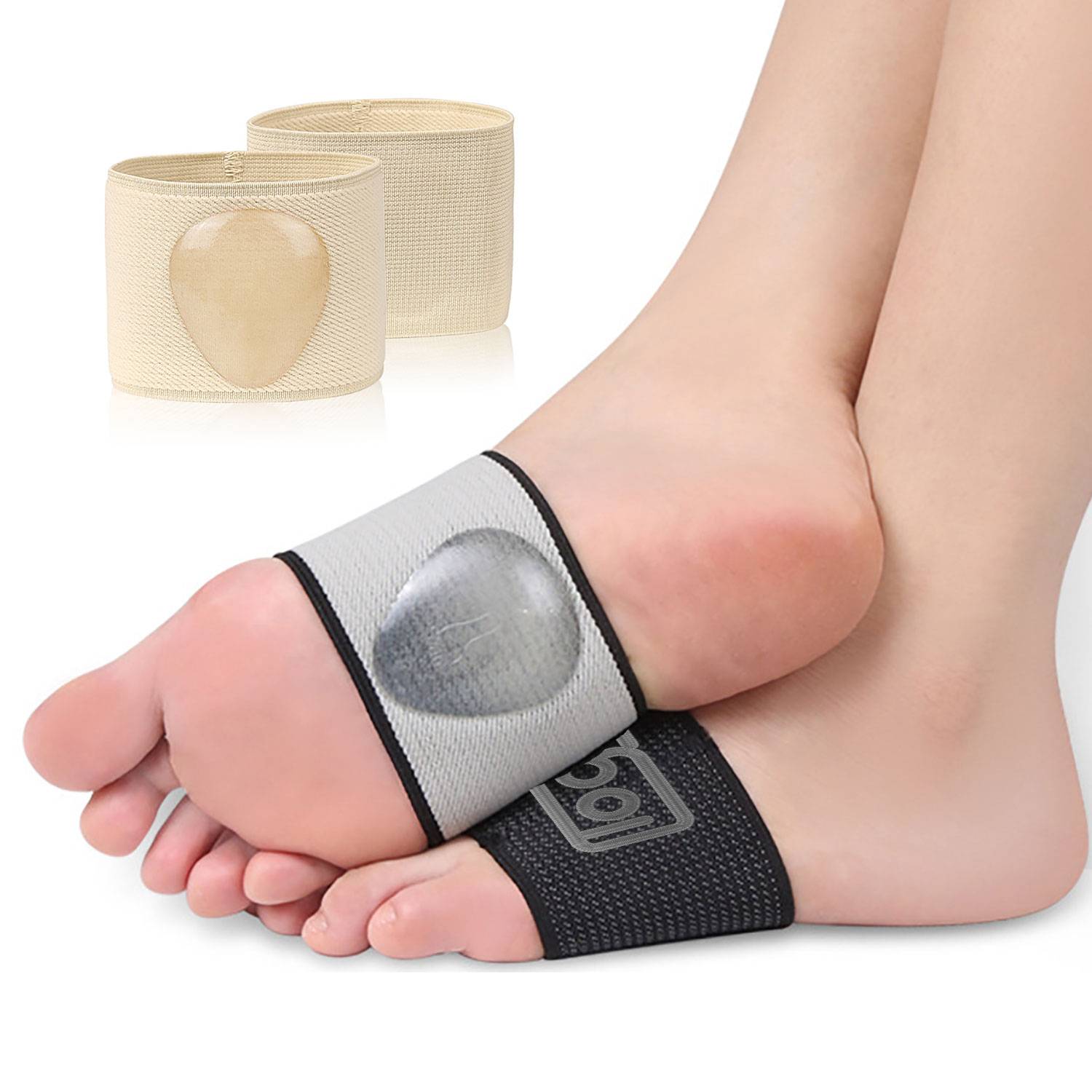 Shock-Absorbing Arch Support Bandage Foot Pads 1
