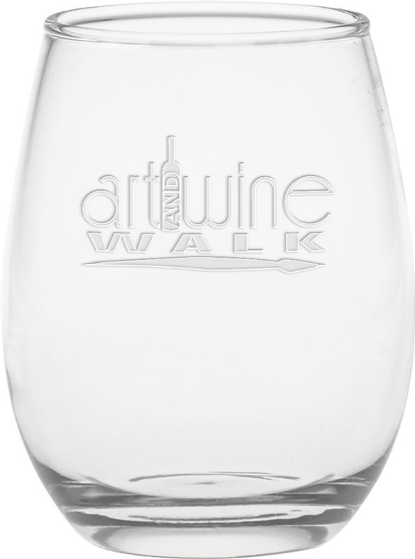 12 oz. Stemless Wine Glass - Deep Etched