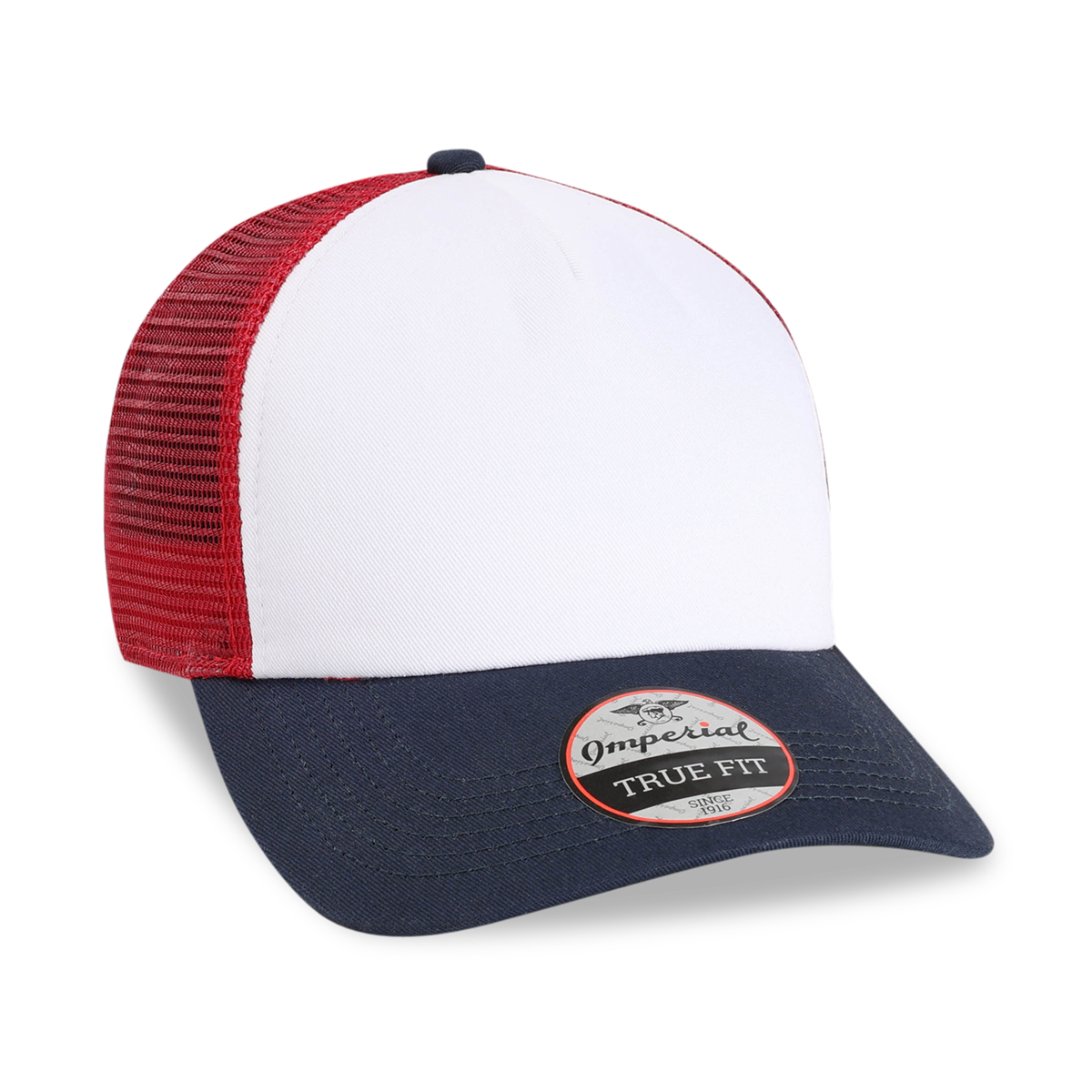 Imperial 1287 5-Panel North Country Trucker Hat w/ Leatherette Patches or Embroidery 10