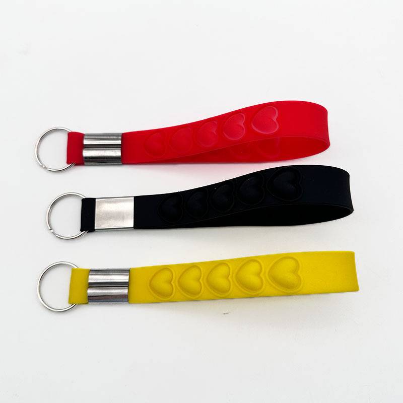 Silicone Heart Keychain Stress Relief 3