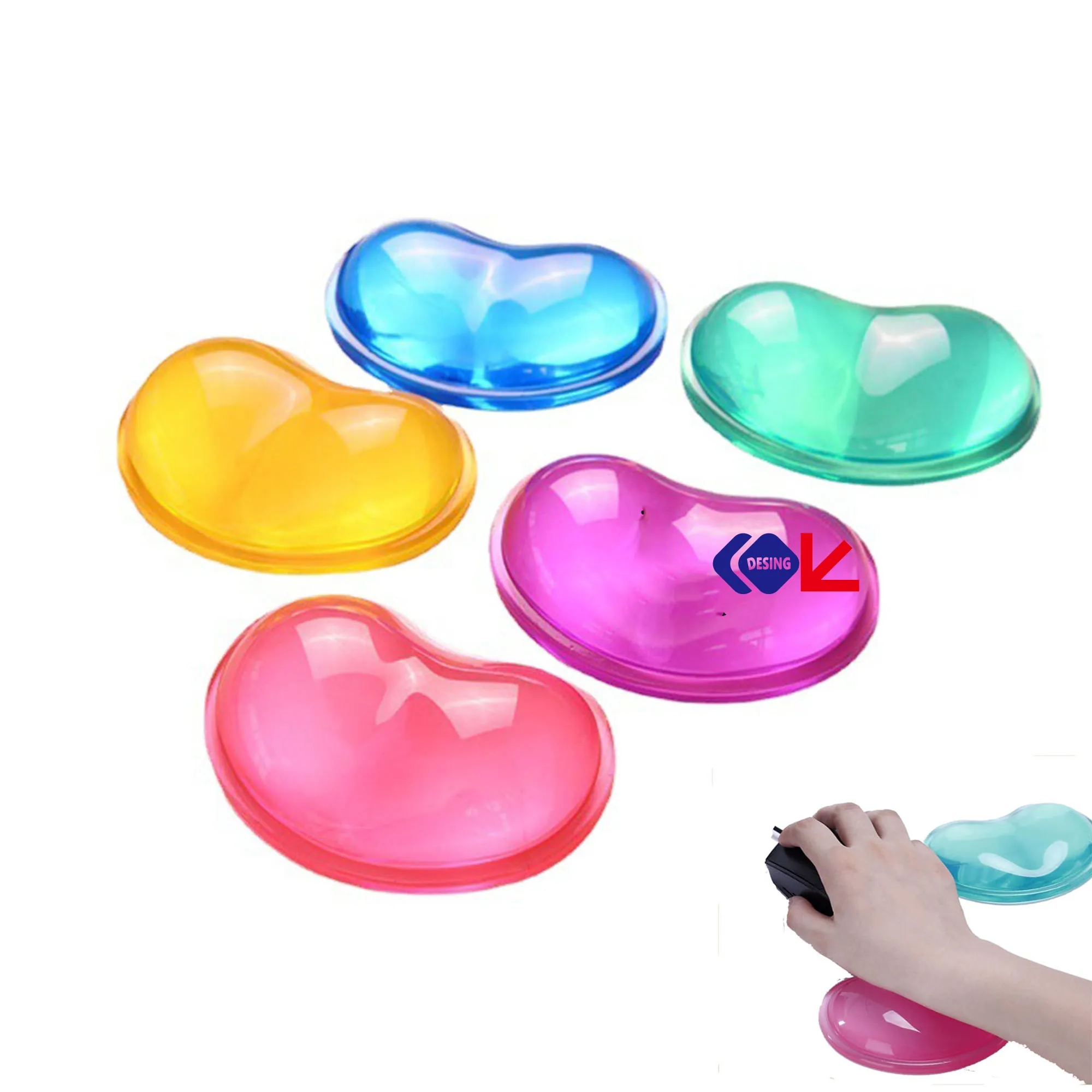 Ergonomics Heart-shaped Silicone Wrist Mouse Pad