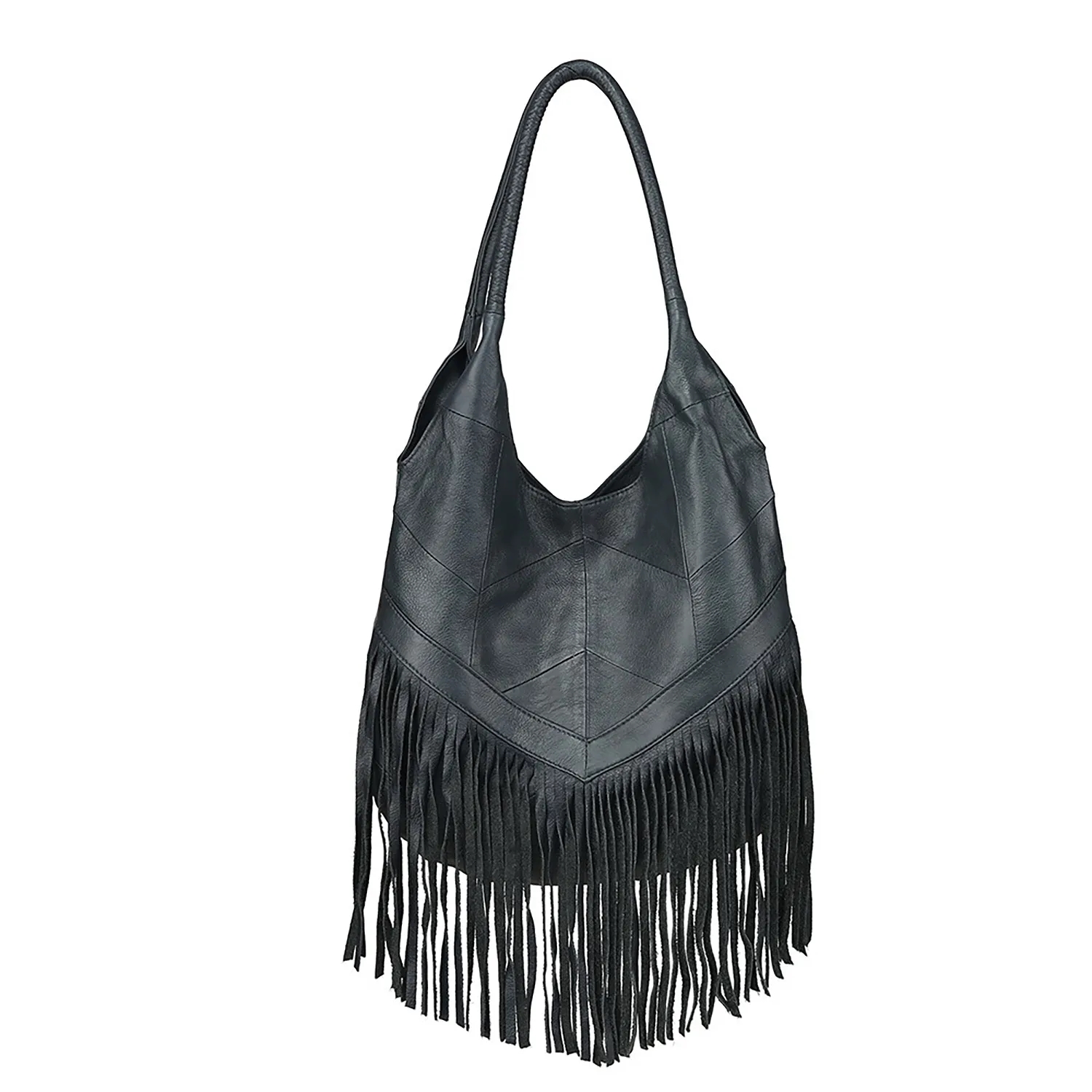 Genuine Leather Tassel Bag 3