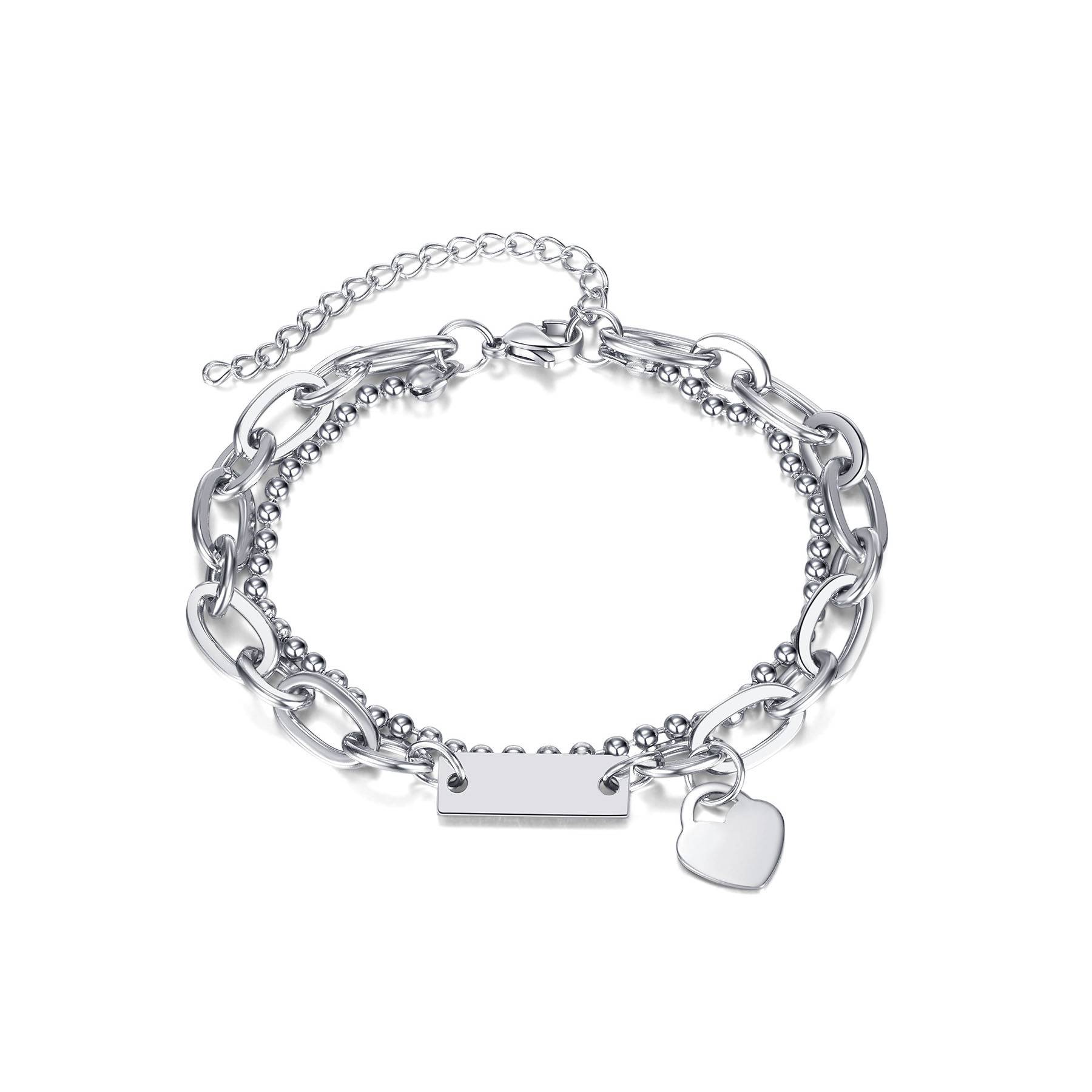 Double layered stainless steel square bracelet 4