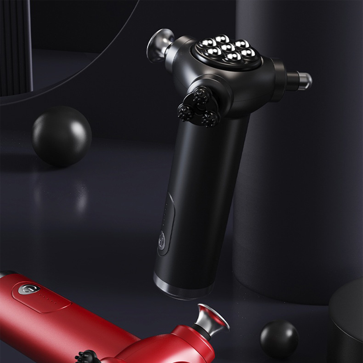 Rechargeable Three Heads Massage Gun 5