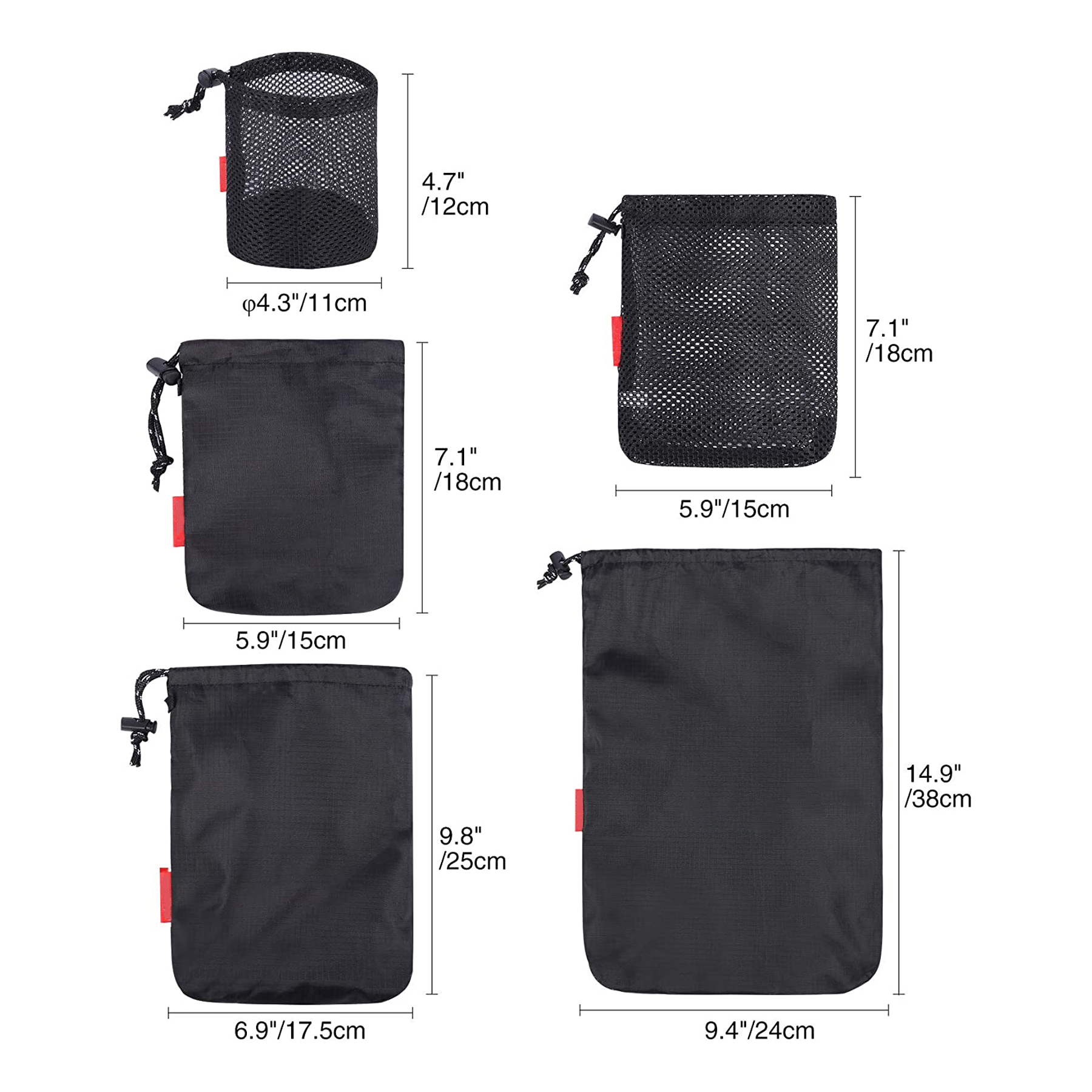 Lightweight Mesh Nylon Drawstring Storage Bag 2