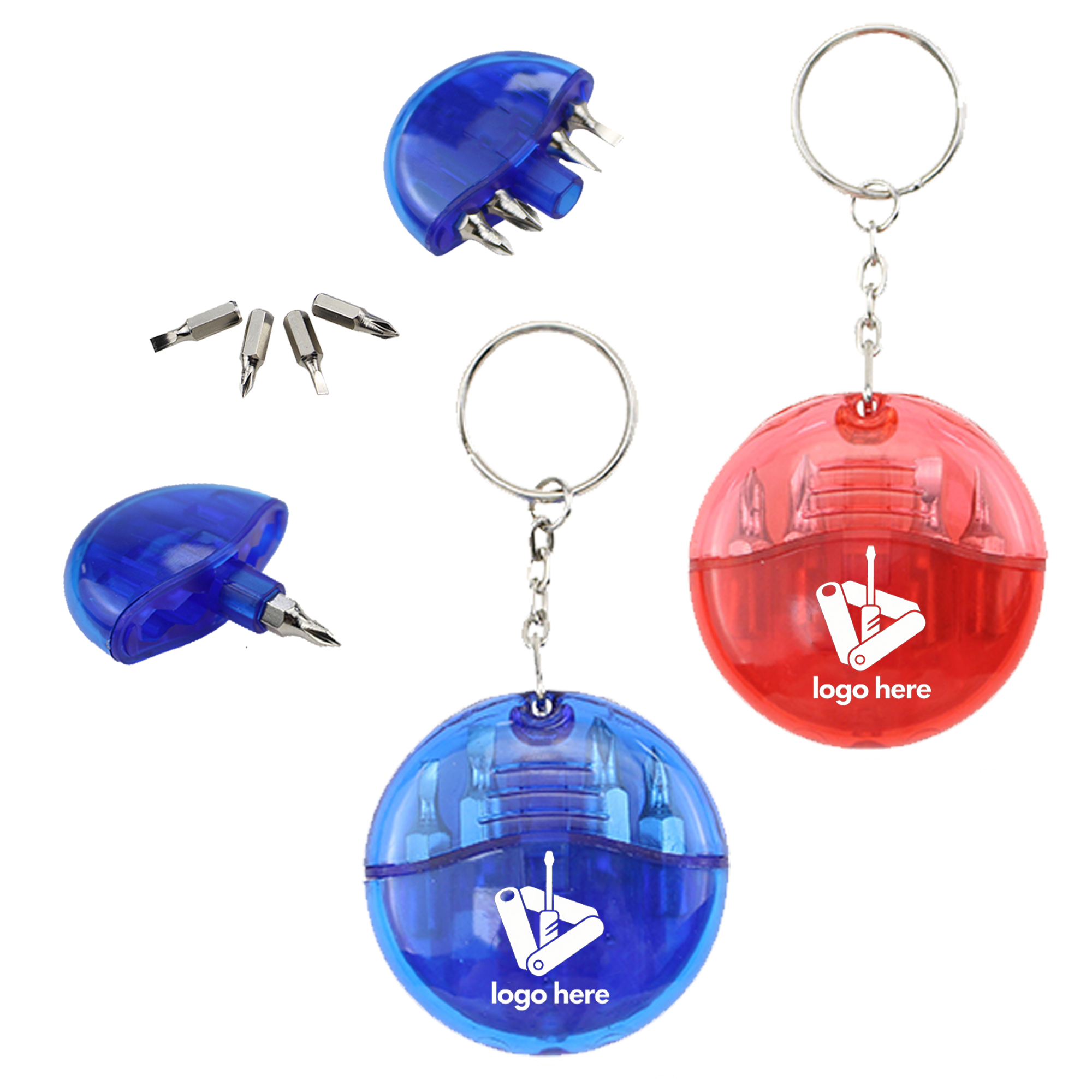 Compact Metal Screwdriver Keyring Tool 2