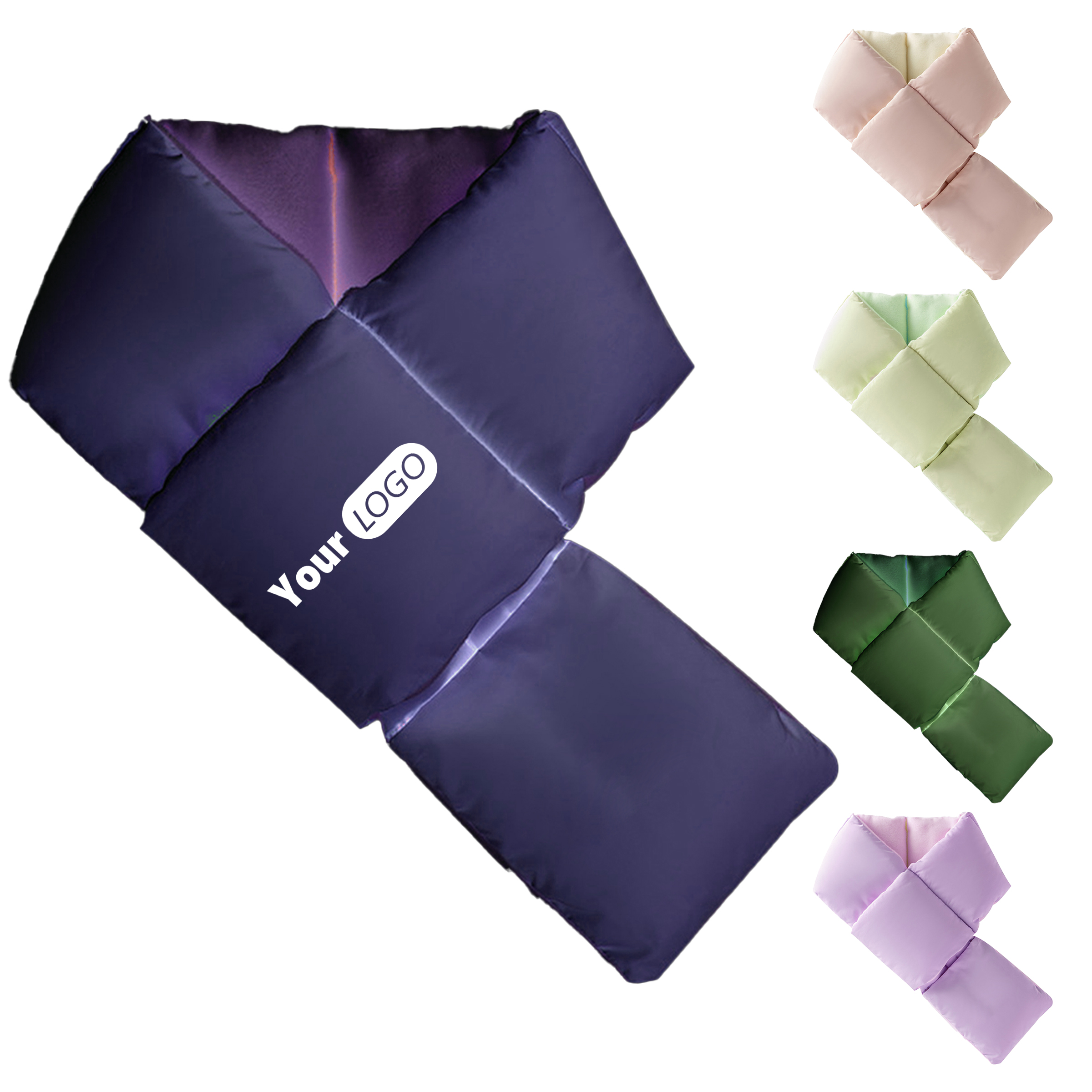 Cotton Customizable Puffy Scarf With Cozy Lining 2