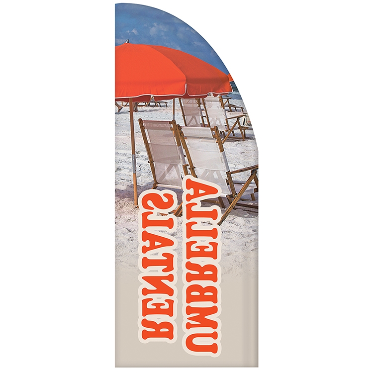 3' x 8' Custom Single Reverse Half Drop Flag 3