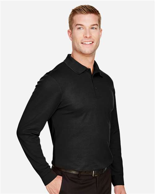 Men's Tall CrownLux Performance® Plaited Long Sleeve Polo - DG20LT 20