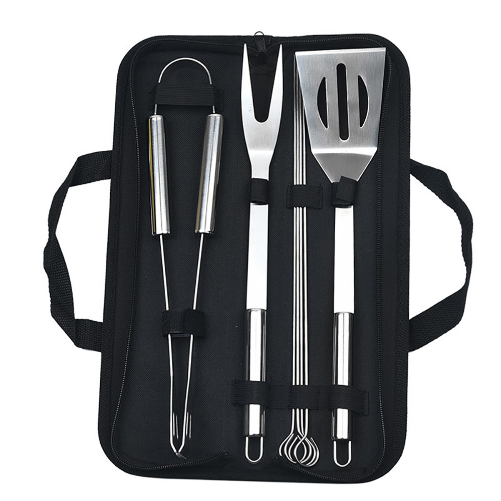 7-Piece Stainless Steel BBQ Set w/ Carrying Bag 3