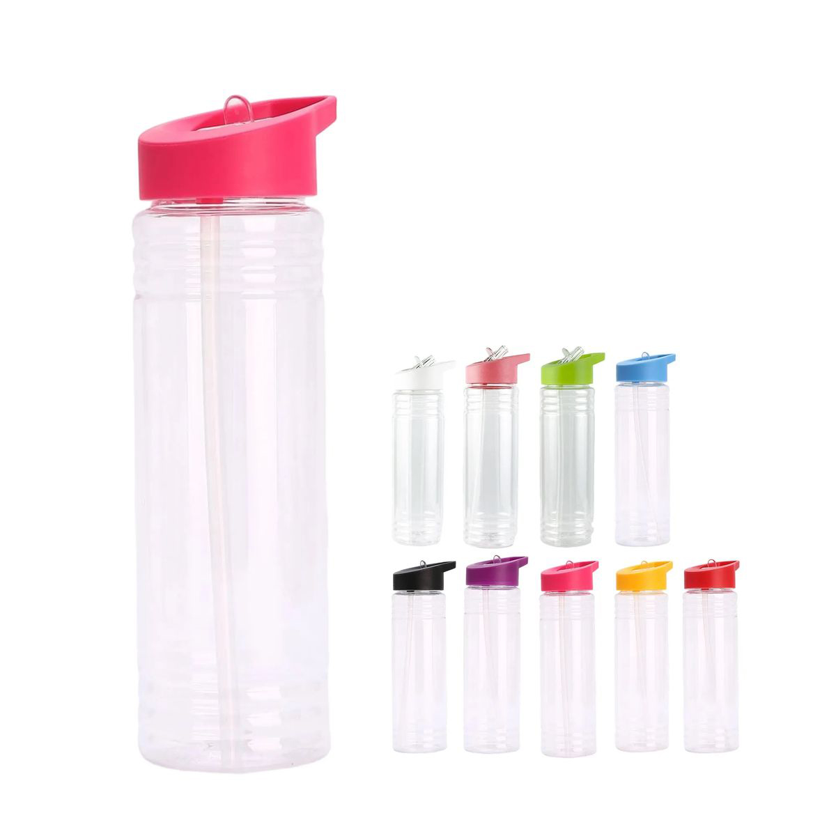 Push Straw Plastic Sports Drinking Cup 12