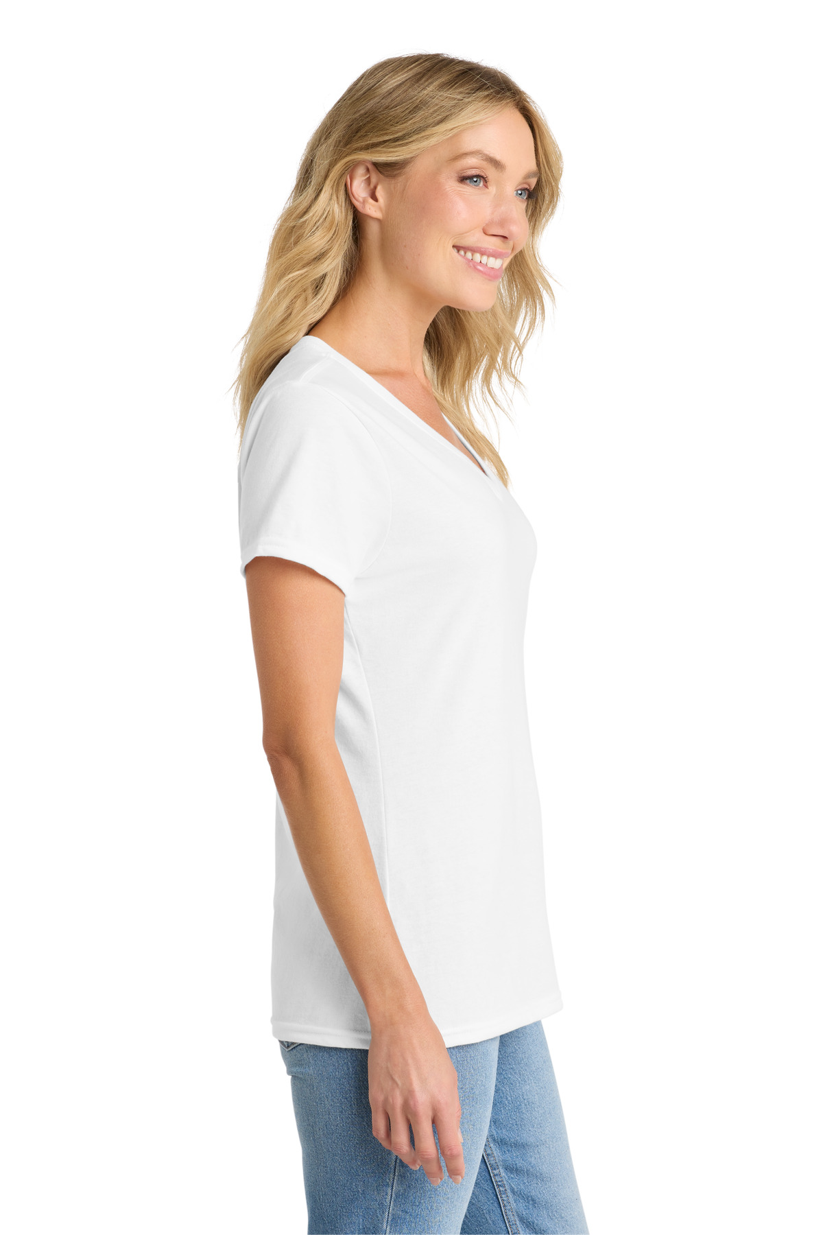 Port & Co Women's Fan Favorite Blend V-Neck Tee. LPC455V 78