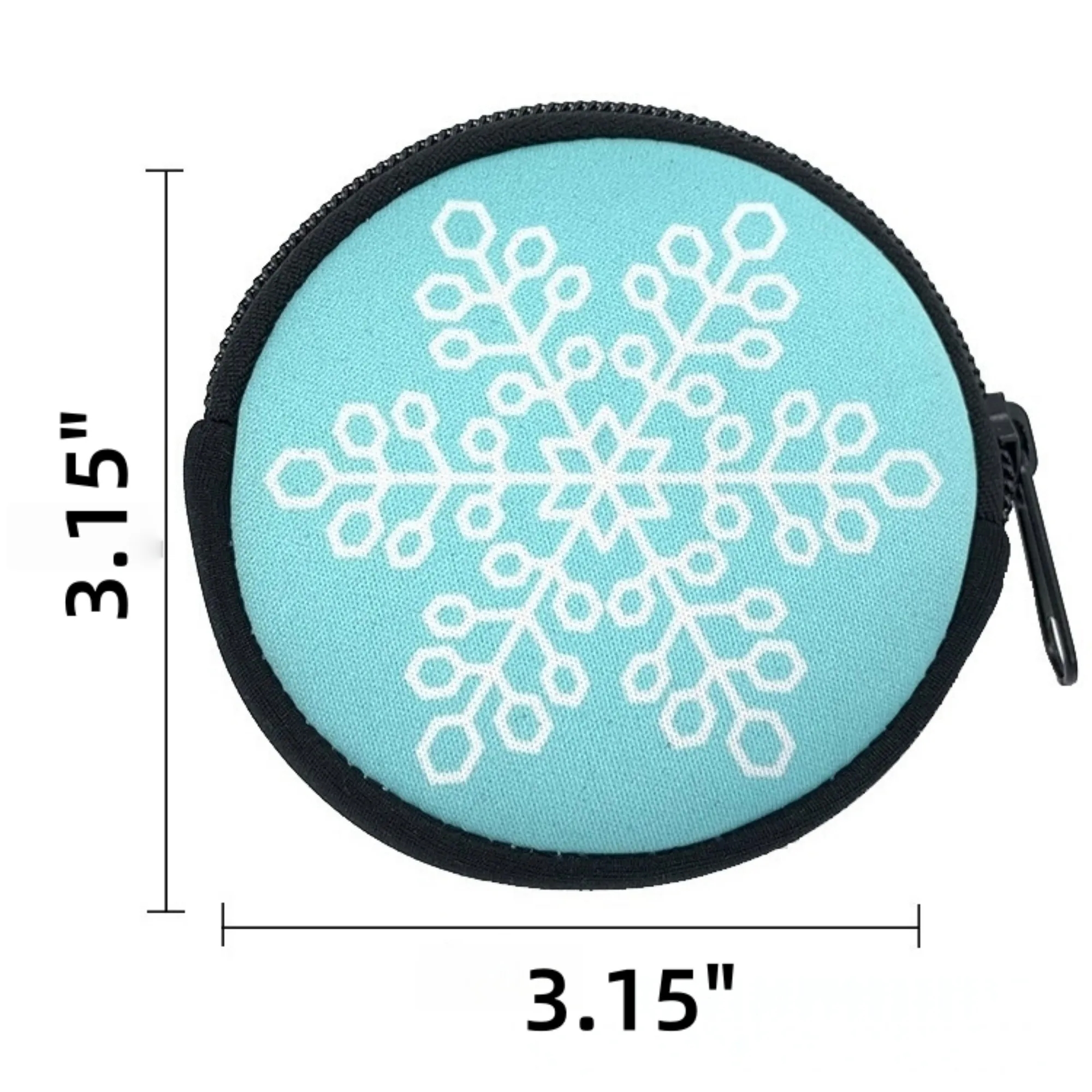 Durable Soft Neoprene Sporty Circle Coin Purse Outdoor 8
