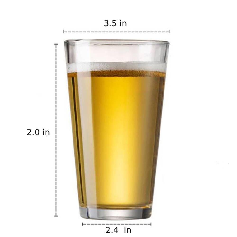 Wide-mouth Glass Beer Mug 1