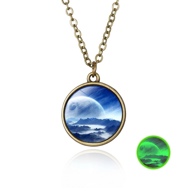 Galaxy Necklace Universe Jewelry Art Print Pendant 2