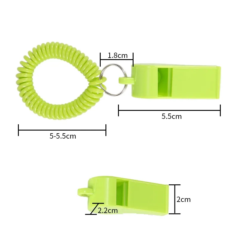 Colorful Coil Whistle Keychain 2