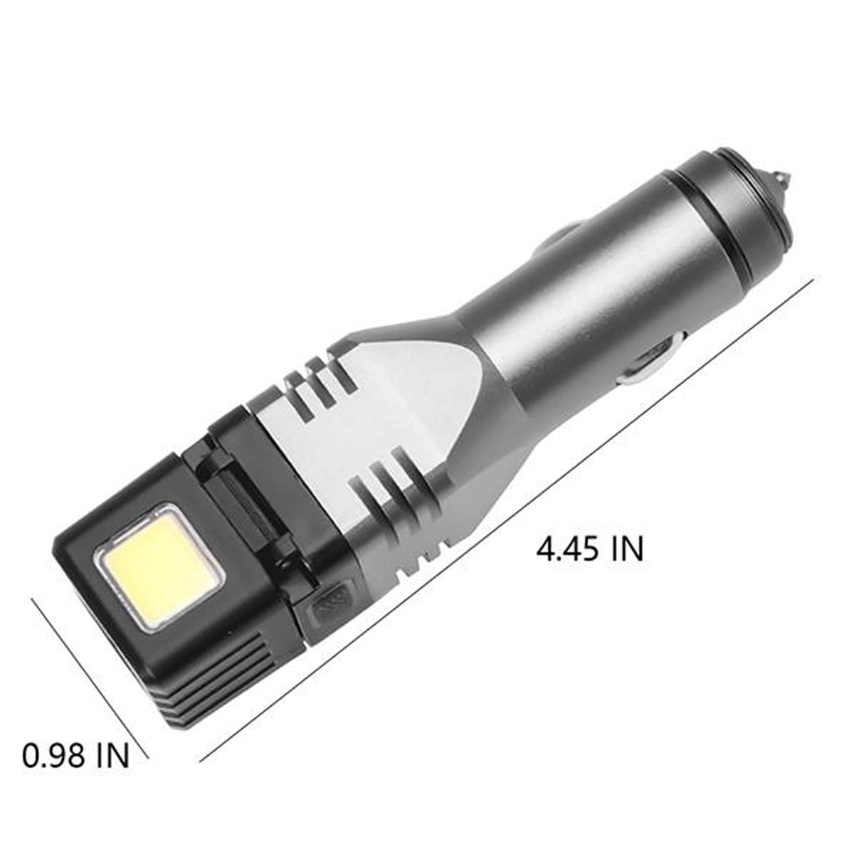 LED Tactical Car Charging Flashlight Torch With Safety Ham 2