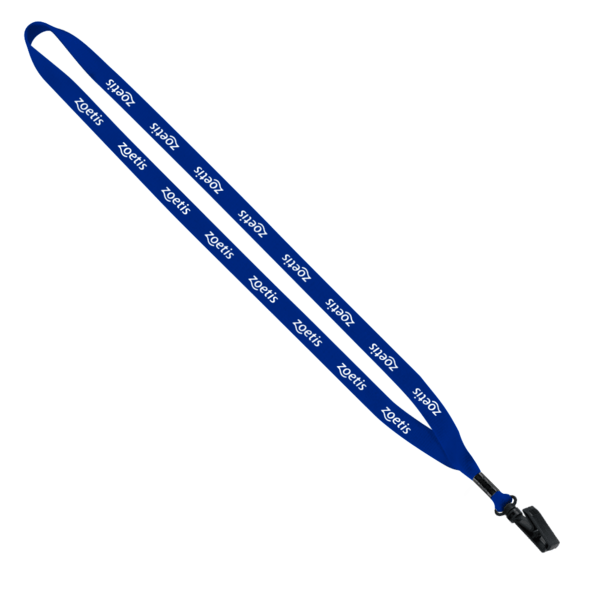 1/2" Polyester Lanyard with Plastic Bulldog Clip 28
