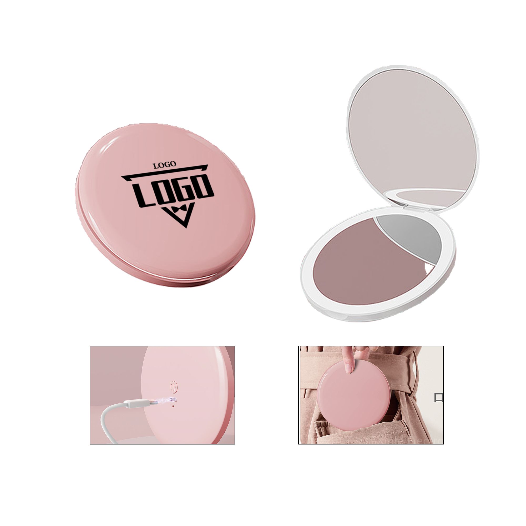 Travel-Friendly Illuminated Beauty Glass 1