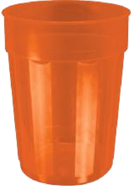 22 oz Squat Fluted Plastic Stadium Cup