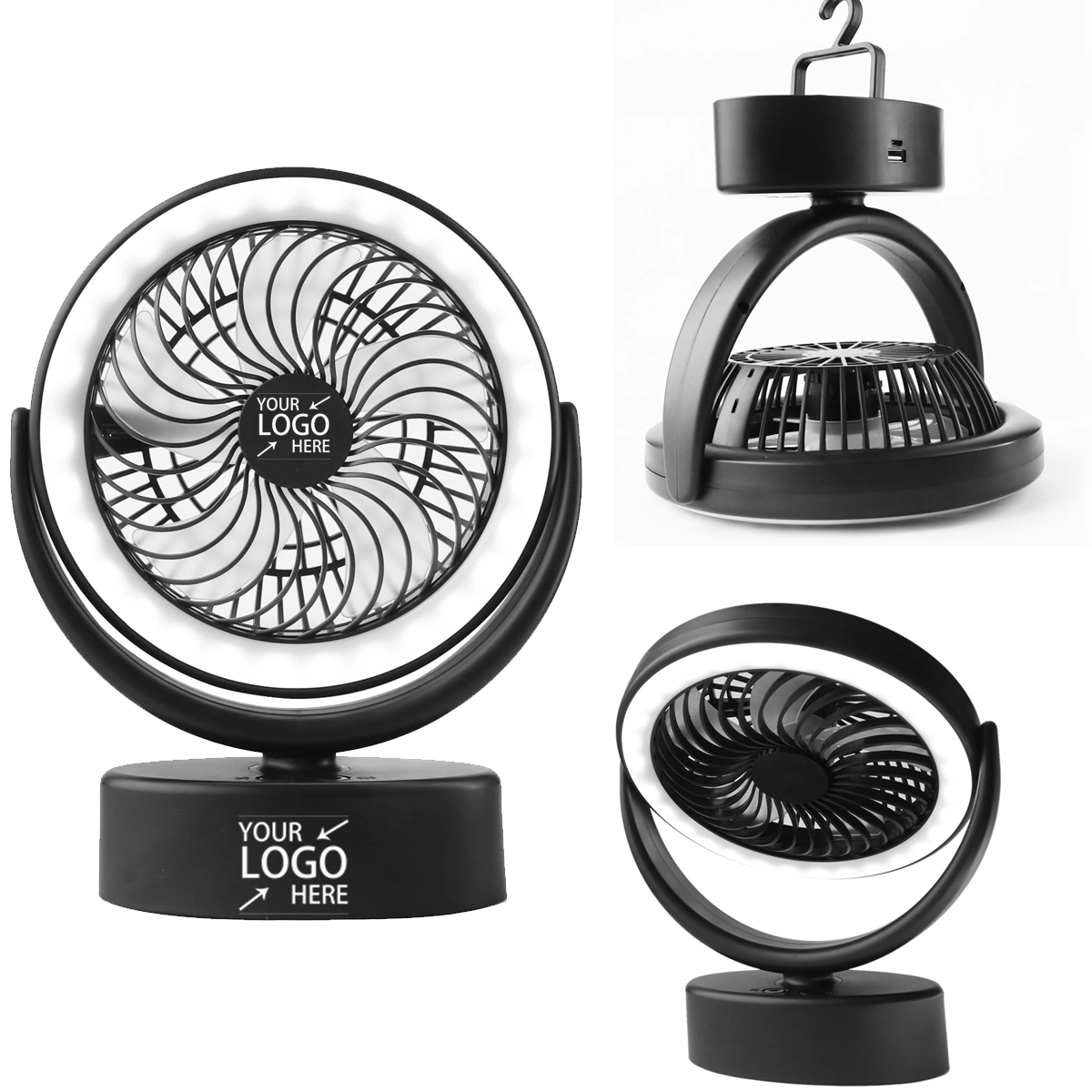 Portable Camping Fan With Led Lantern 1