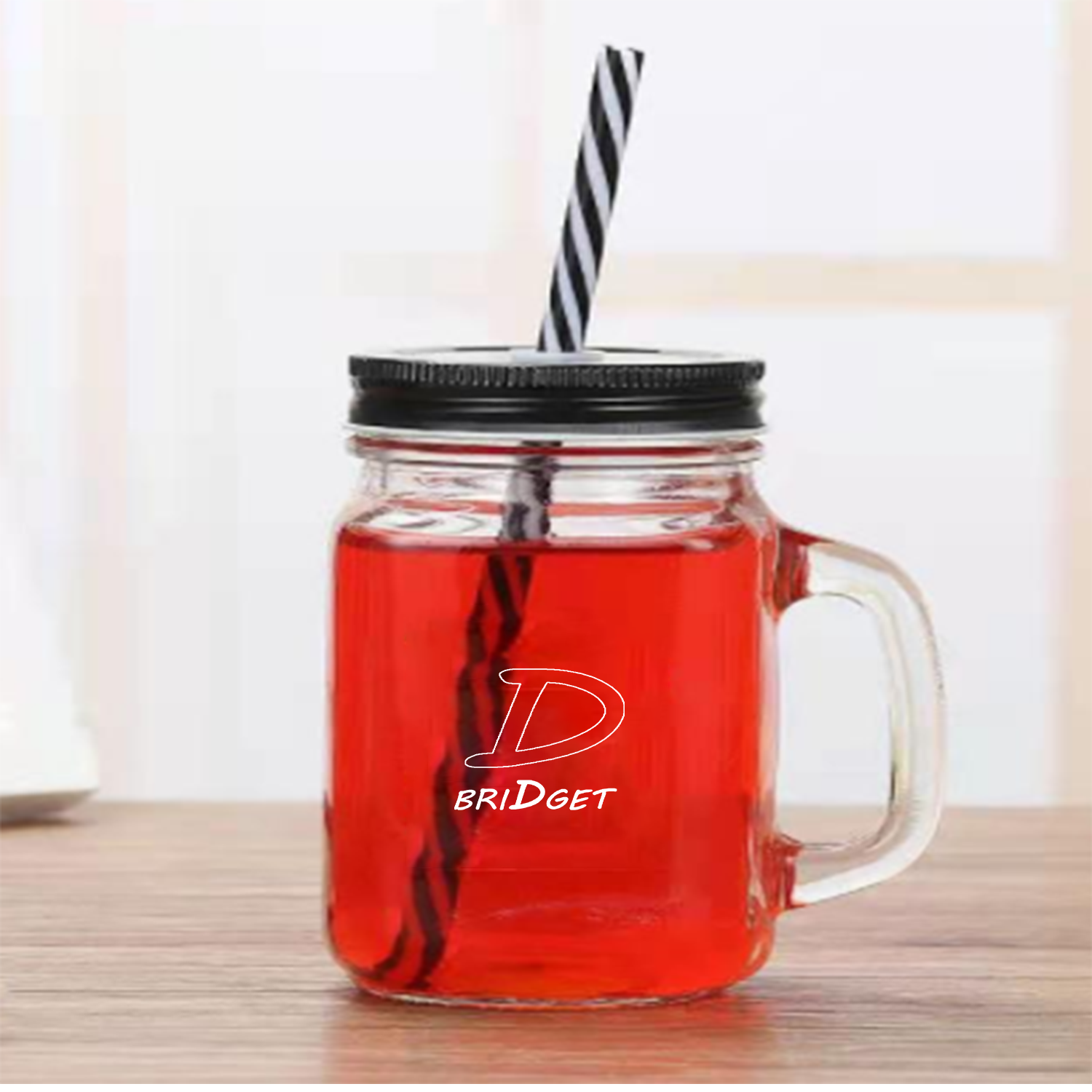 16Oz Handle Glass Mason Jar 2