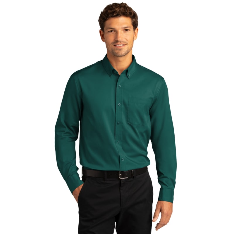Port Authority Long Sleeve SuperPro React Twill Shirt. 11