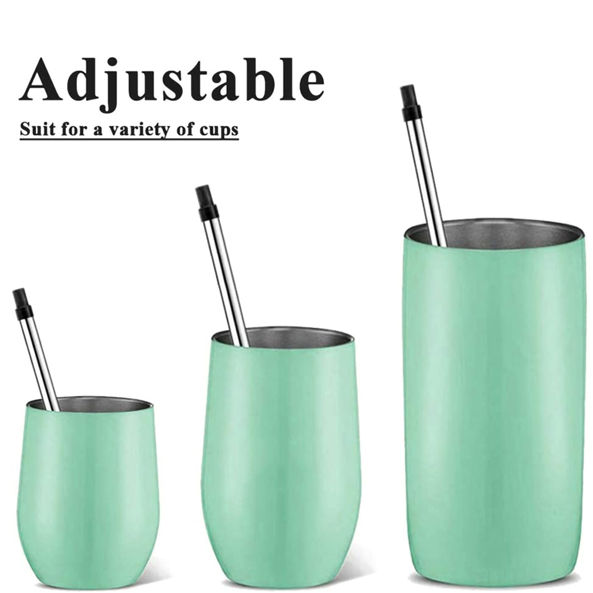 Reuseable Telescopic Stainless Steel Straw w/Case 4