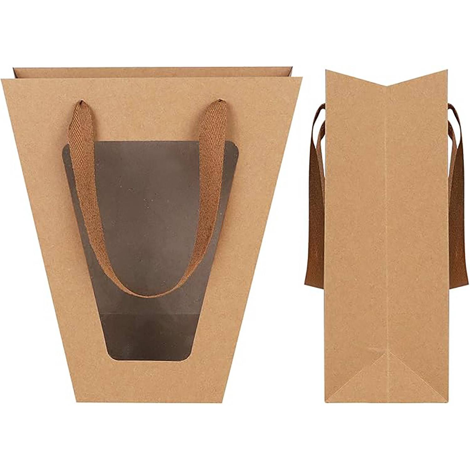 Trapezoid Paper Bag W/ Window 4