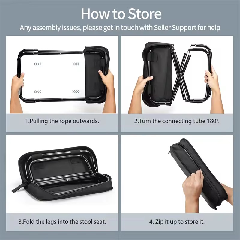 MOQ 10 pcs XL Size Handbag Stool 4