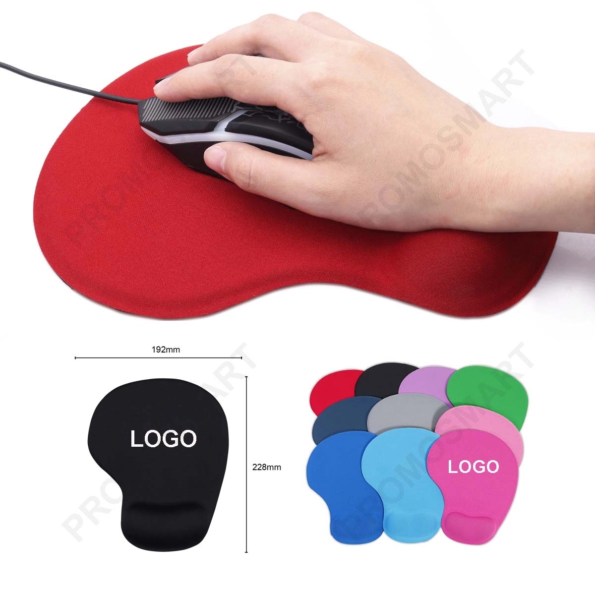 Mouse Pad With Wrist Support Gel Cushion 2
