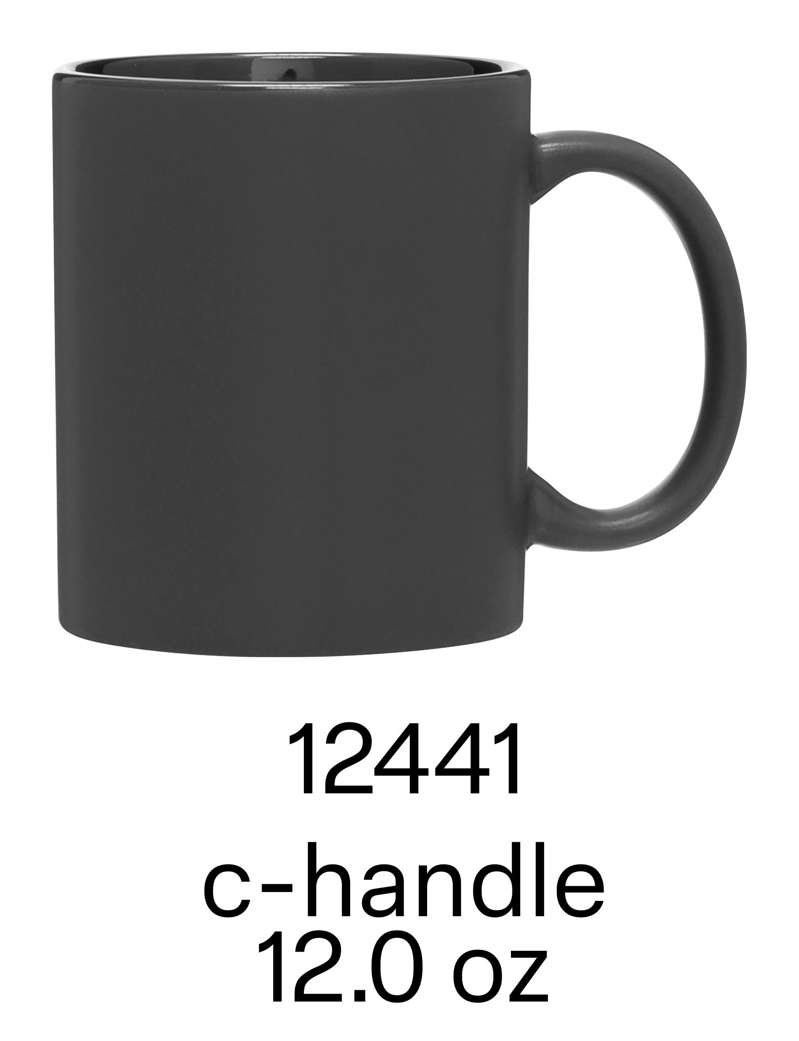 12 oz c-handle mug