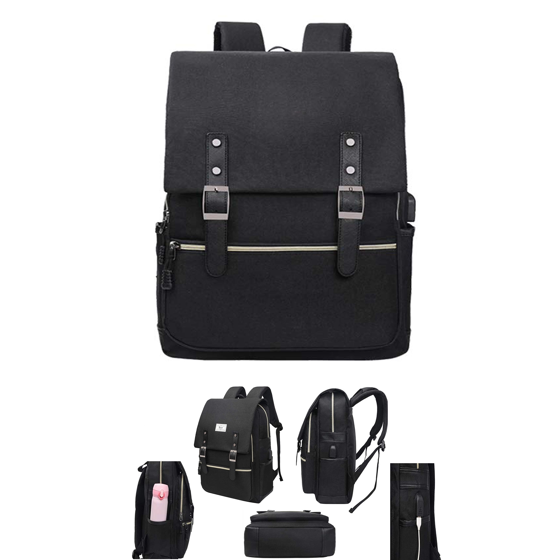 Women Laptop Backpack Fashion College School Bookbag 5