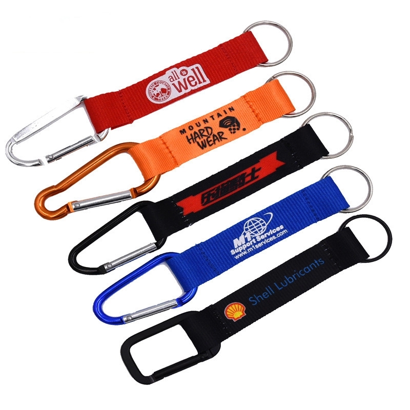 Carabiner Keychain with Polyester Strap 1