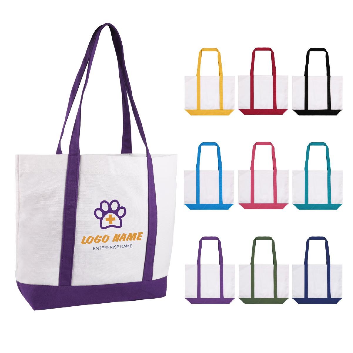 12 oz Cotton Boat Tote Bag With Front Pocket & Gusset 1