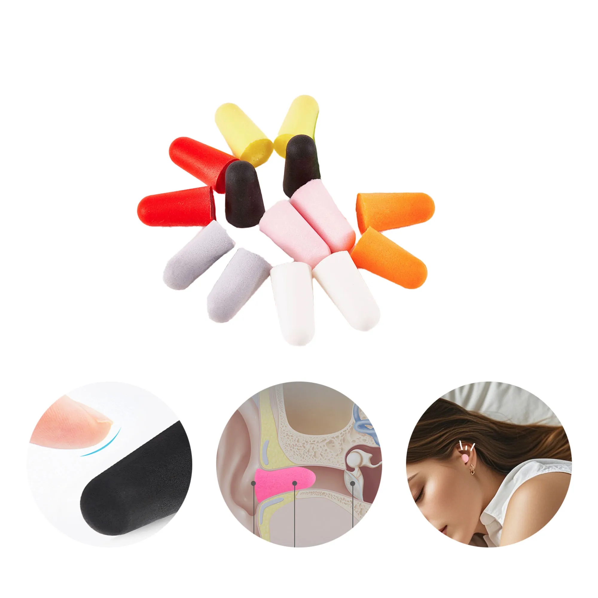 Noise Reduction Ear Plugs With Logo For Sleep, Travel