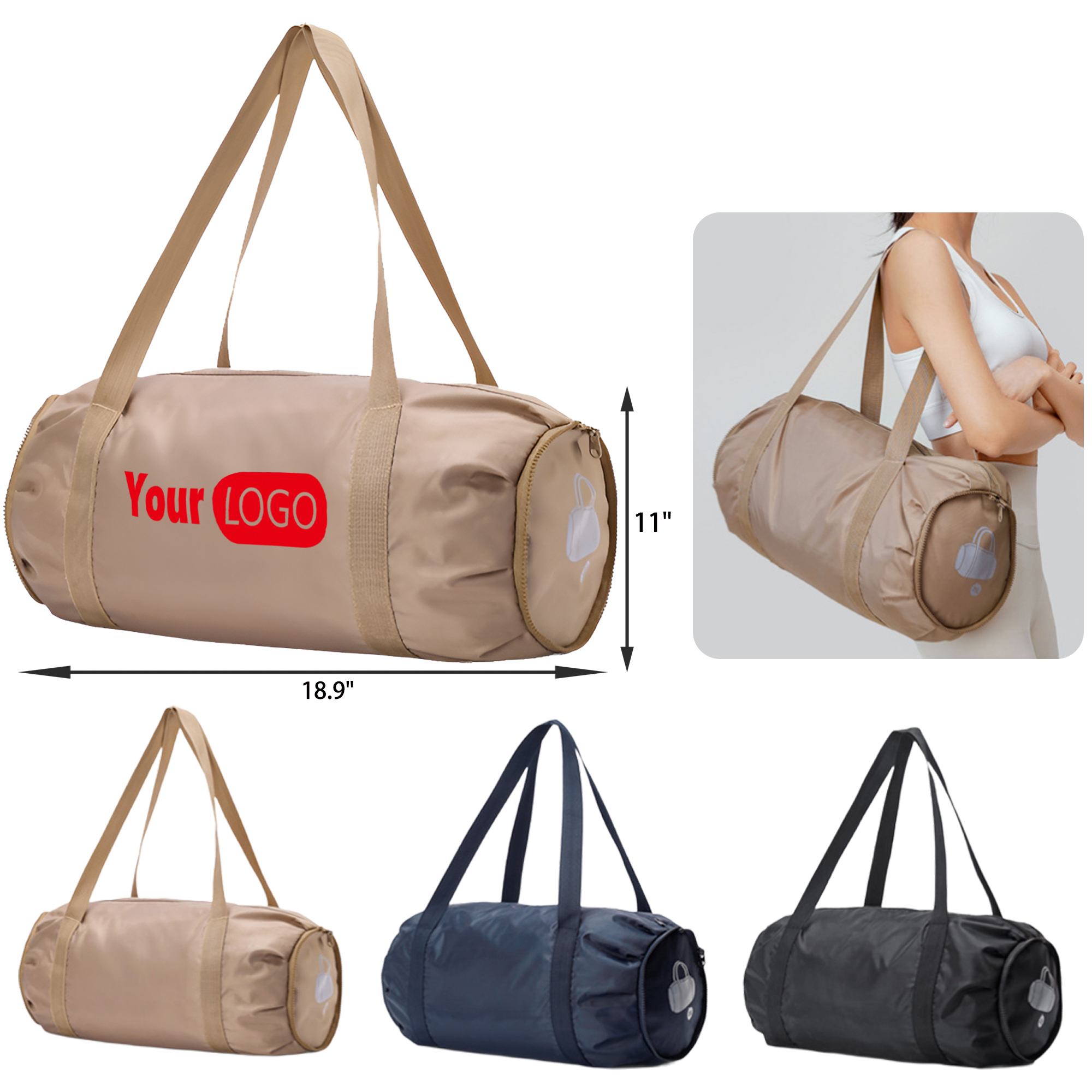 Stylish Foldable Oxford Tote Bag, custom tote bag with logo imprint 3