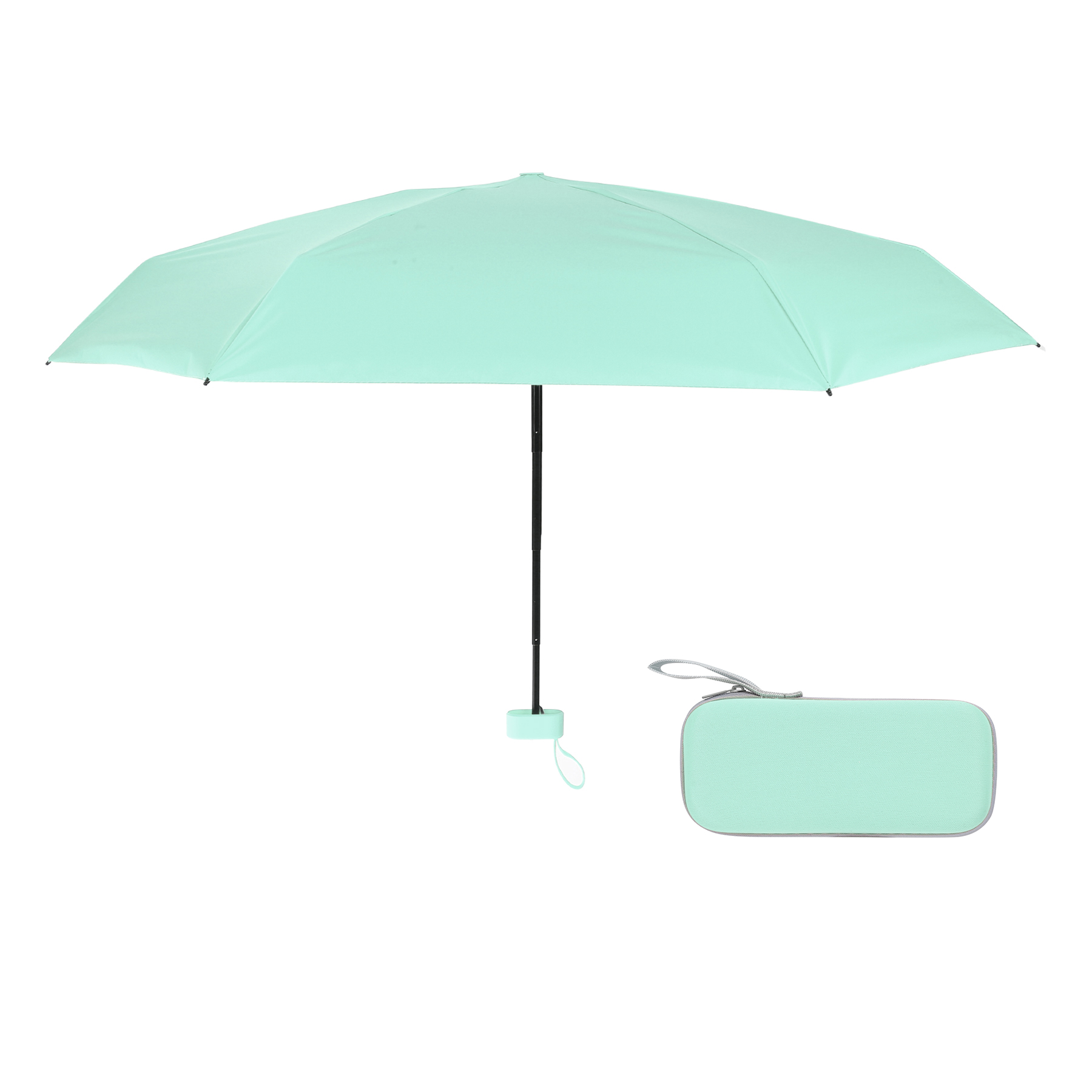 38" Arc Mini Folding Travel Umbrella with Case 4