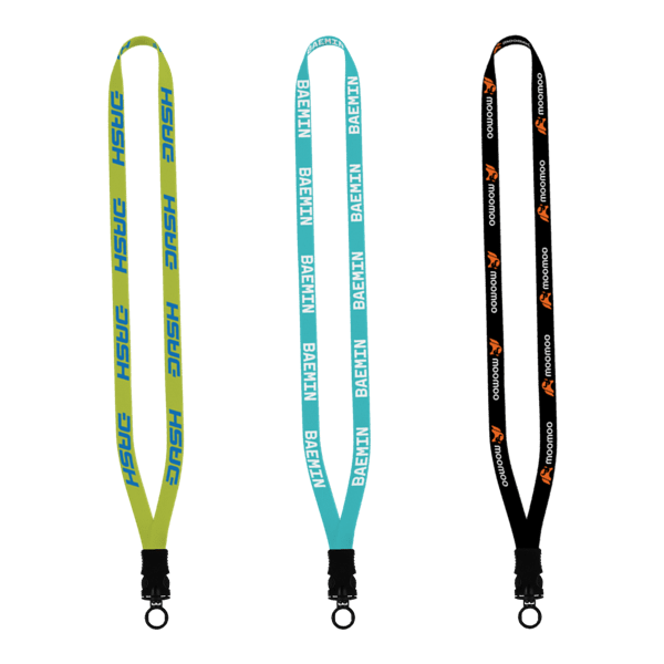 1/2" Dye-Sublimated Stretchy Elastic Lanyard with Plastic Snap-Buckle Release 6