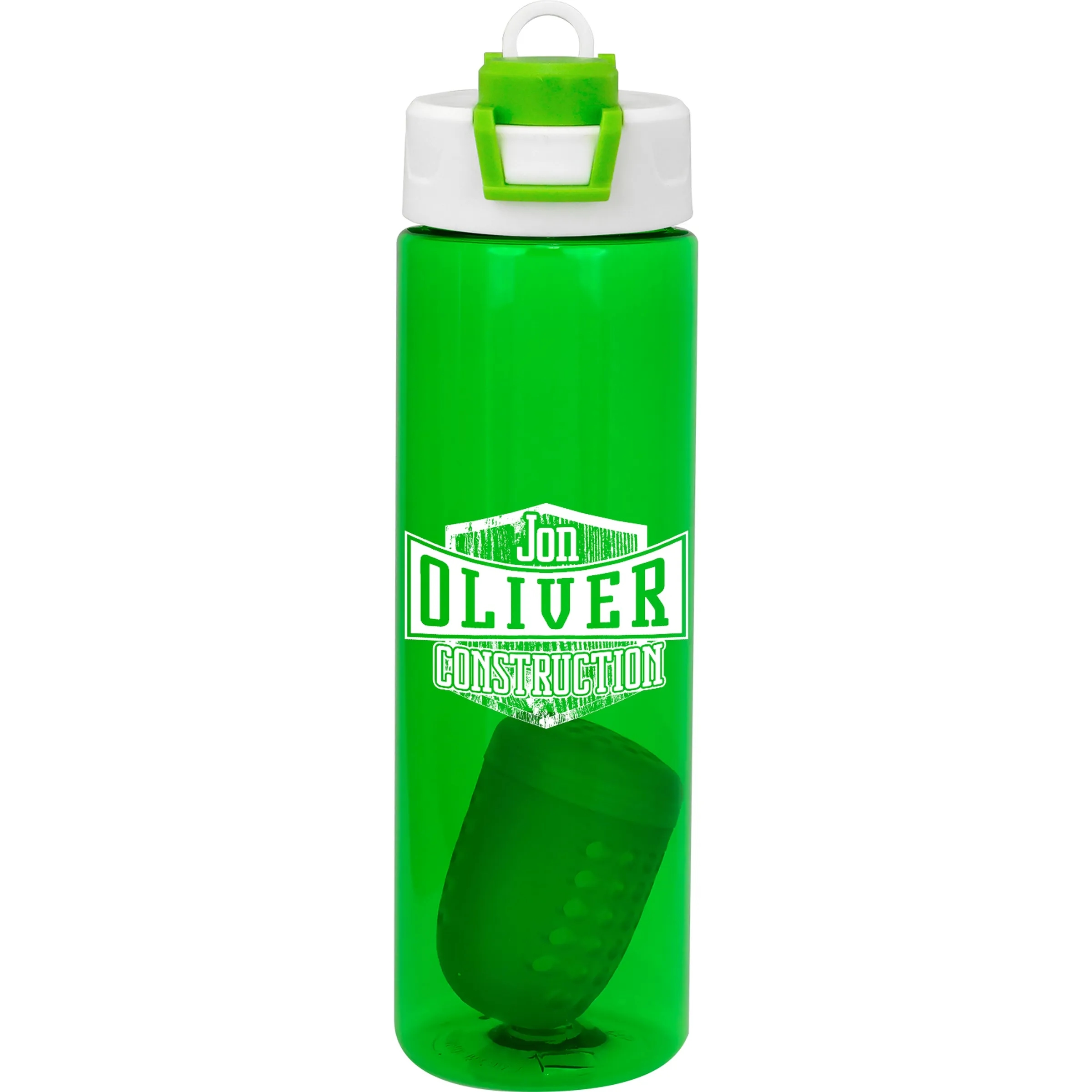 Two Tone Pop Up 24 oz. Colorful Bottle with Floating Infuser 13